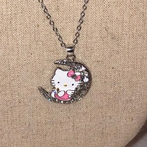 ✨NWT✨ Hello Kitty I LOVE YOU TO THE MOON AND BACK Silver Pendant Necklace